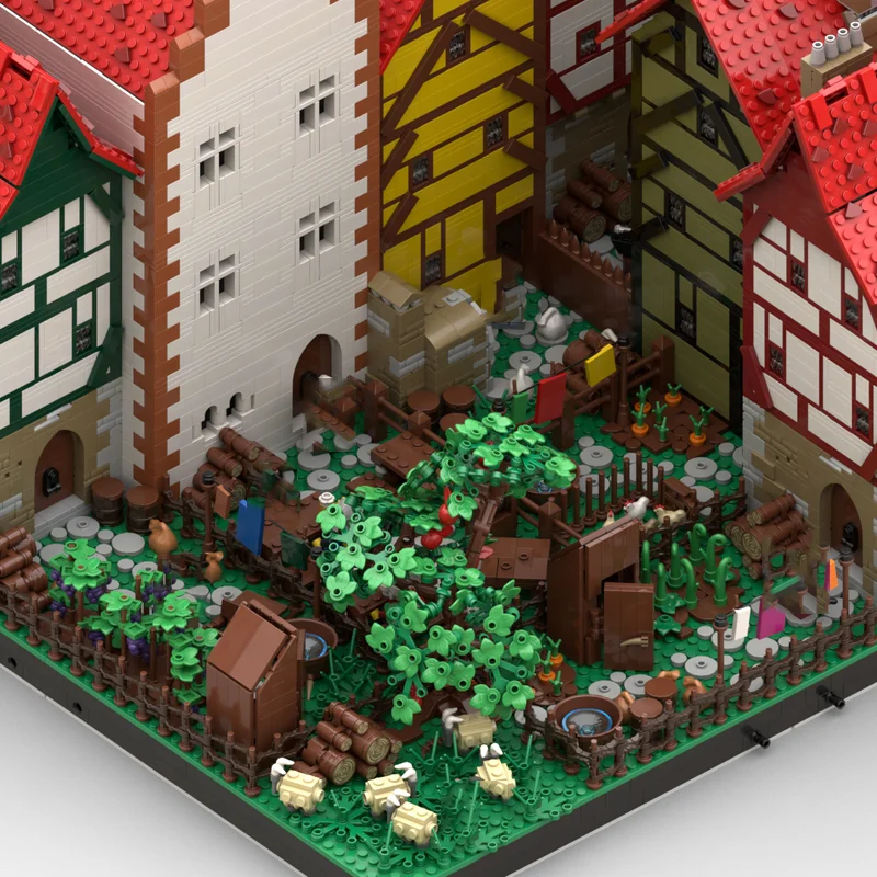 Moc ビルディングブリック タウン＆マーケットシリーズ モデルテクノロジー モジュラーブロック 中世の城 ギフト クリスマスおもちゃ DIY セット 組み立て