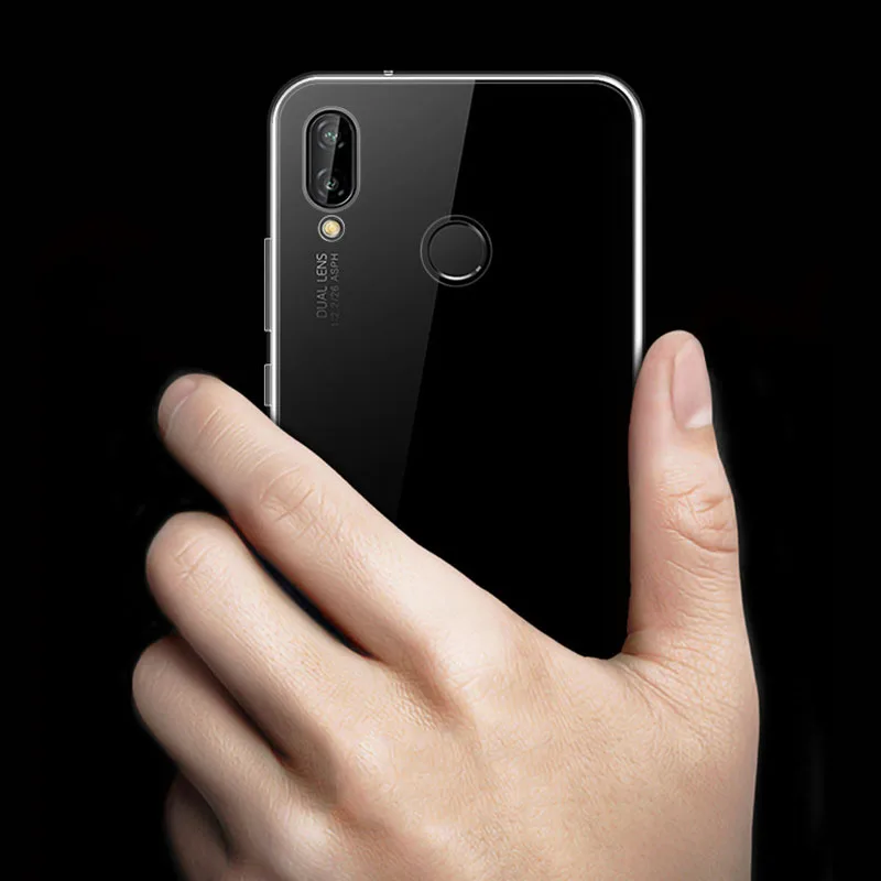 For Huawei P Smart Plus Case Slim Fit Transparent TPU Silicone Clear Soft Back Cover for Huawei Nova 3i Phone Cases