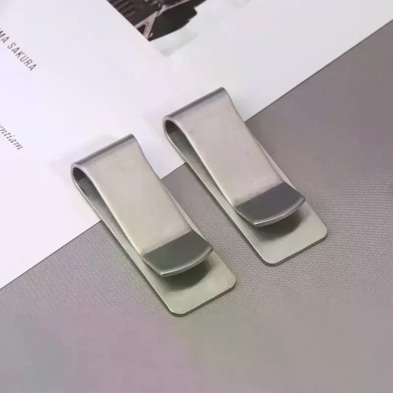 Stainless Steel Slim Pocket Men Design Money Clip Wallet Cash ID Credit Card Business Dollar Holder Brass Bill Clamp