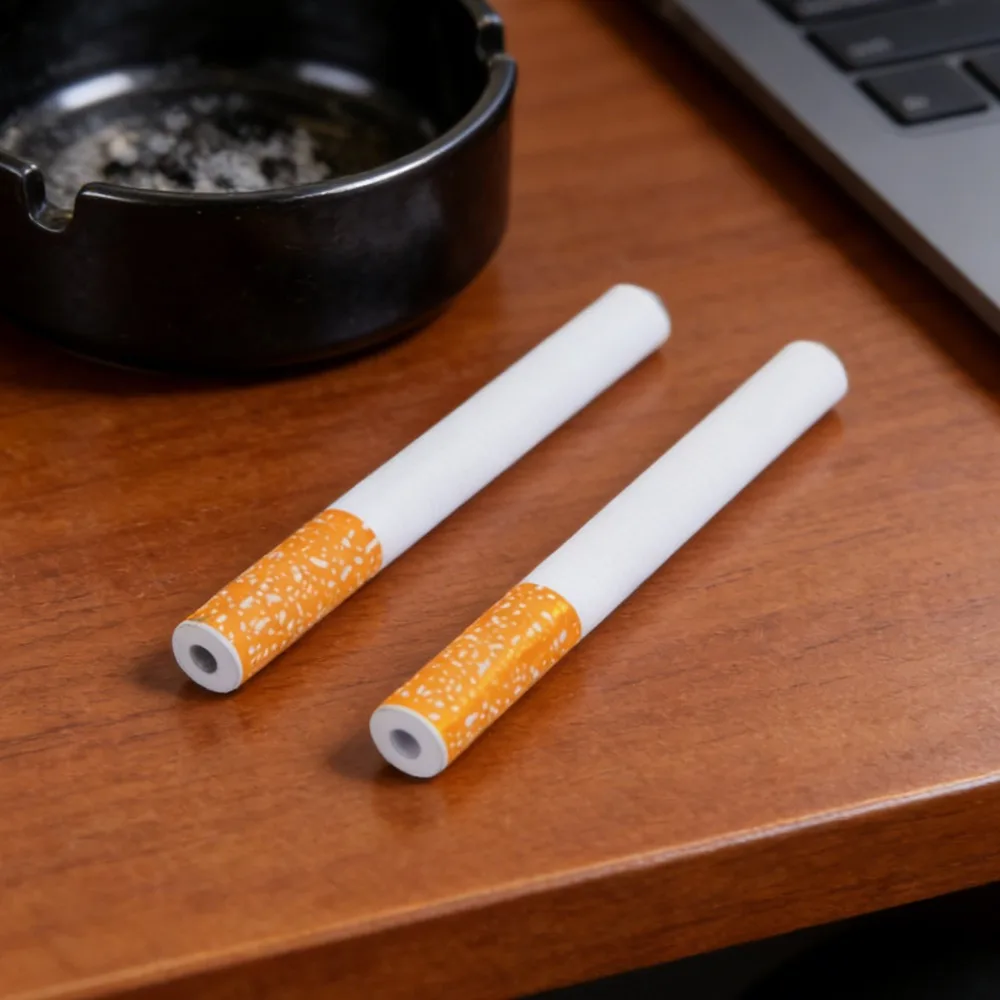 7.8mm Creative Design Mini Hollow Straw Metal Material Portable Smoking Accessories Reusable Filter Tip view 6