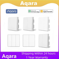 Aqara D1 ZigBee Smart Wall Switch Wireless Switch Key Light Remote Control Fire Wire With /NO Neutral Work With Mi Home HomeKit