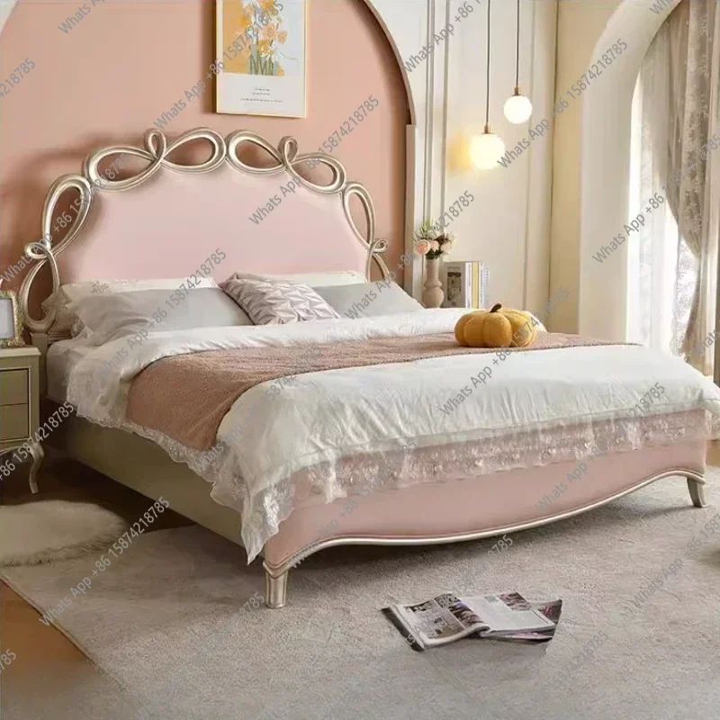 

ZL Designer Minimalist Bed Princess Kawaii Nordic European Aesthetics Beds Safe Fashionable Comfortable Wood Muebles Furniture