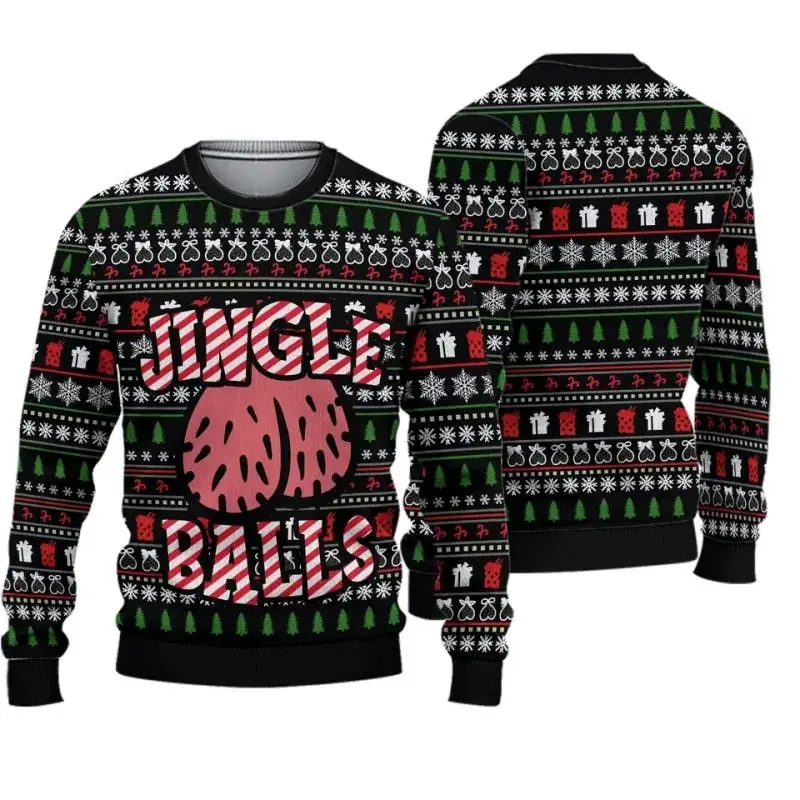 للجنسين سترة عيد الميلاد القبيحة النساء الدجاج مع Stringlights البلوز القمم ثلاثية الأبعاد طباعة الرجال Crewneck البلوز عادية كم طويل #1