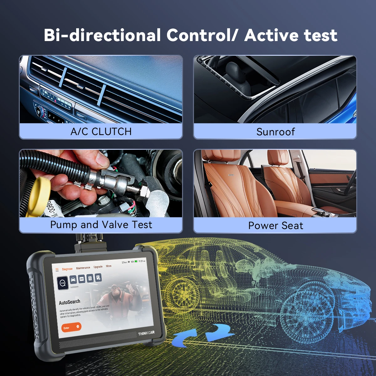 THINKCAR THINKSCAN 672 OBD2 Scanner CAN FD obd2 Tool Bi-directional Control Full System Diagnosis 28 Resets Free for Life