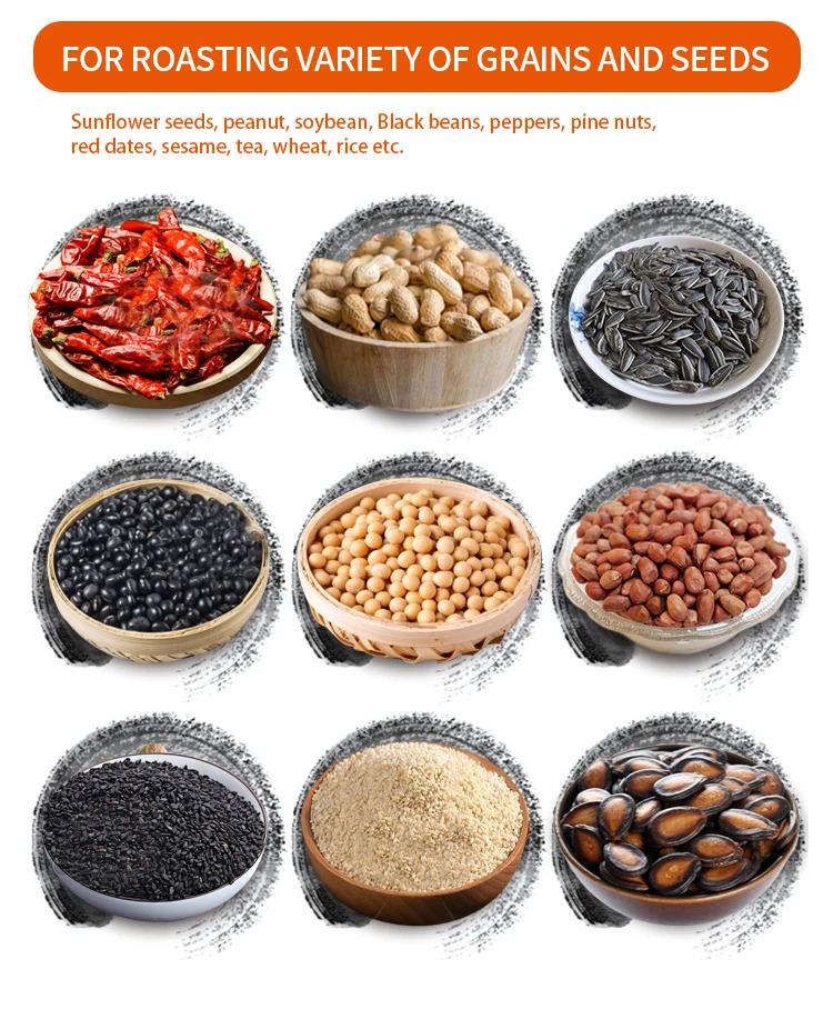 آلات تحميص حبوب الكاكاو الكوميميائية معالجة معدات تجفيف النباتات خط إنتاج آلة تحميص حبوب الكاكاو للبيع #3