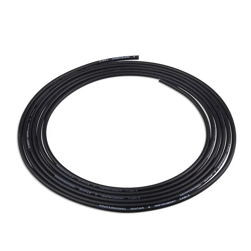 

3 Meter 4MM diameter PVC Inner Core 28/0.12OFC+PE+conductive PE+Braid112/0.10 OFC Guitar Cable Black