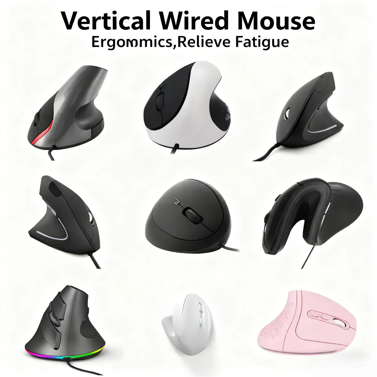 

Ergonomic Multiple styles Wired Vertical Office Mouse Prevent Mouse Hand Relieve Hand Fatigue Office Mice For PC Laptop Computer