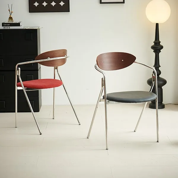 Mesa de jantar de laje de rocha nórdica, mesa oval dobrável de aço inoxidável média e antiga para casa e apartamento pequeno contra o