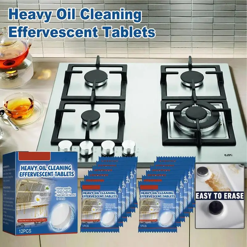 Tablet pembersih botol air dapur Tablet busa Degreaser dapur minyak noda lemak membersihkan Tablet untuk minyak berat lemak