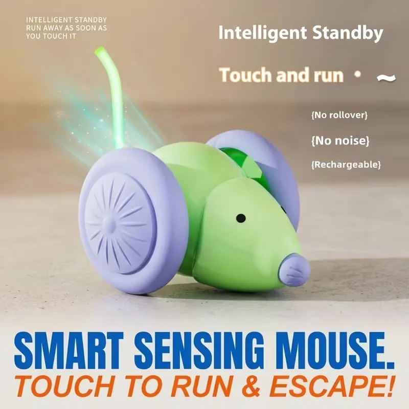 Automatic Mouse Cat Toy, Self-Entertaining Cat and Dog Toy for Relieving Boredom, Exercising, Obstacle Avoidance, Pet Supplies