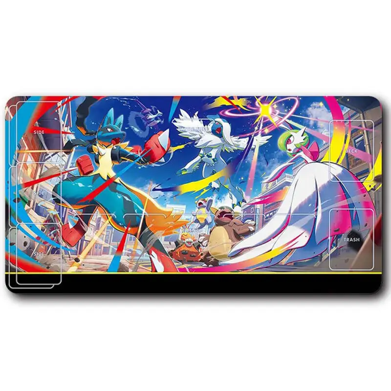 

Коврик для мыши/клавиатуры PTCG DIY с изображением Латиоса, Райкуазы, Чаризарда, Синтии, аниме-игровой тематикой, 580*300*2 мм