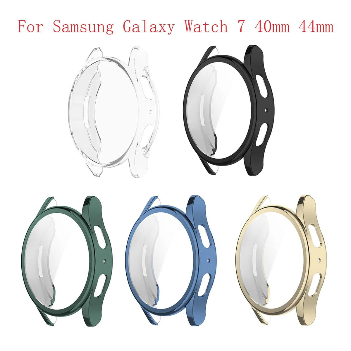 Case for Samsung Galaxy Watch 7 44MM 40MM Full Coverage Bumper Soft TPU Protective Case Cover for Galaxy Watch7 Accessories.