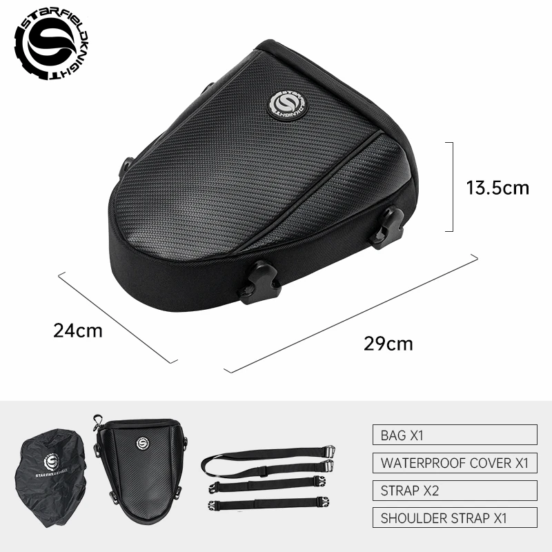 SFK Borsa da moto di grande capacità Borsa per sedile posteriore Borsa a tracolla multifunzionale Borsa da equitazione con parapioggia per esterni