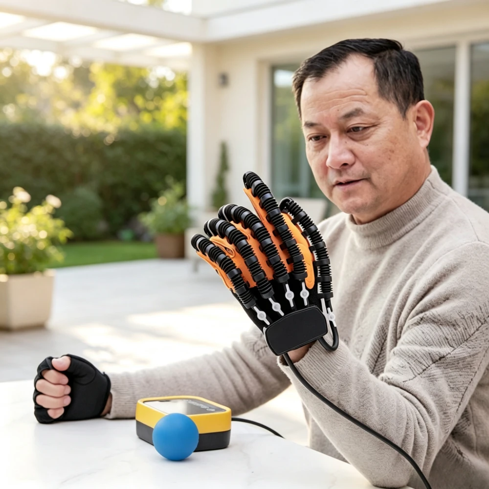 Rechargeable Rehabilitation Robot Gloves Hemiplegia Stroke Hand Training Device Finger Exercise & Hand Function Brace