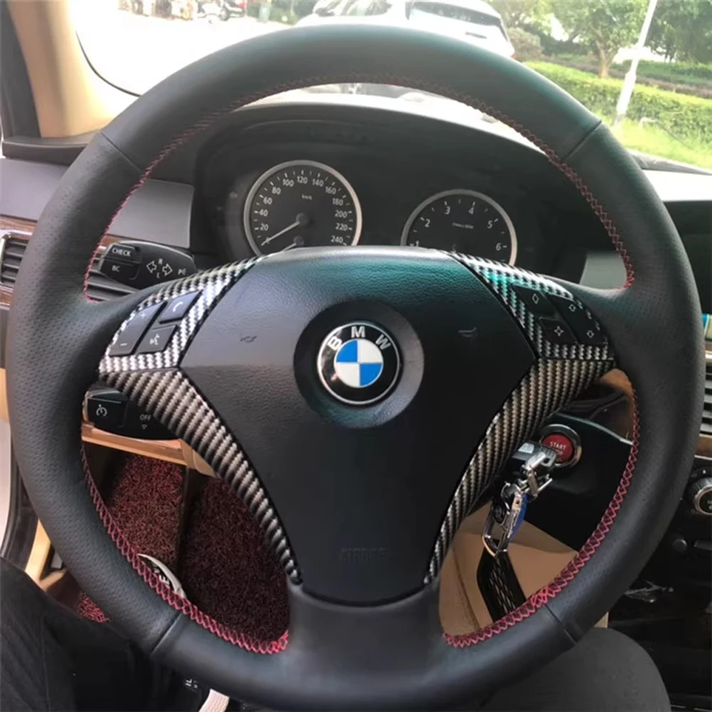 

Hand Sewing Car Steering Wheel Cover for BMW 530 523 523li 525 520li 535 545i E60 Genuine Leather Car Accessories Braid Cover