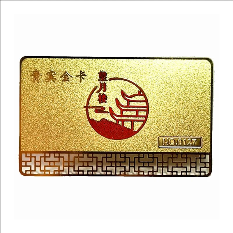 Customized. Metal Card Factory Buddha Card Platinum Metal Business Card Stainless Steel Hollow Card Metal Bookmark Card