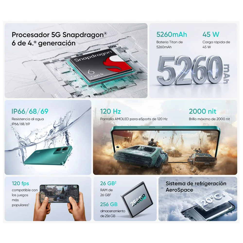 Realme P3 5G Smartphone Snapdragon 6 Gen 4 120Hz AMOLED Esports Display 50MP AI Camera 45W Charge 5260mAh Battery Cell Phone