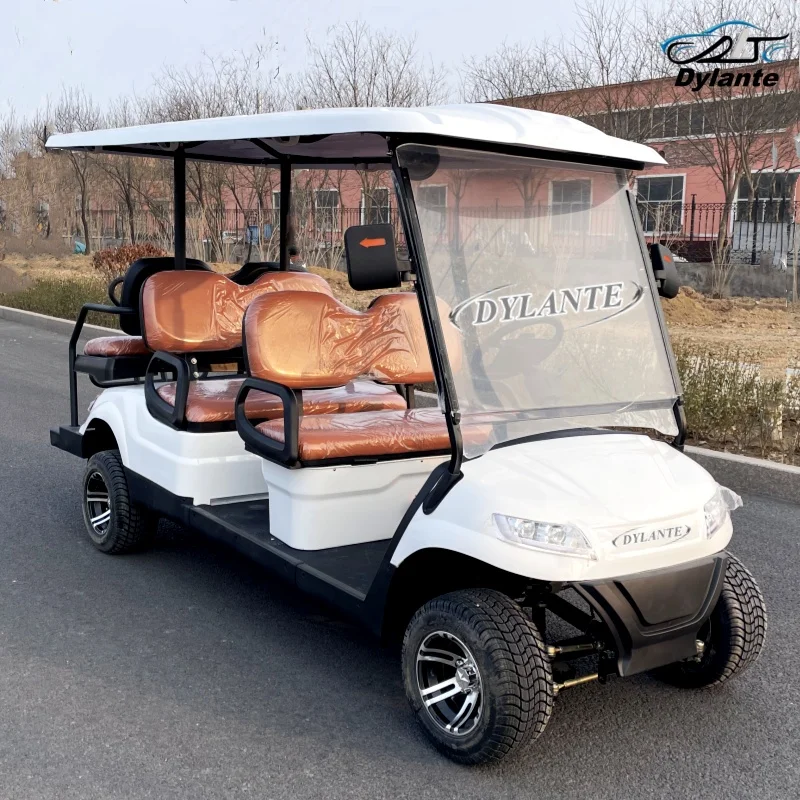 

Wholesale High Quality Golf Cart 60V 120Ah 4000 Watt Low Speed ​​4+2 Seat Electric Golf Cart Adult Sightseeing Cart for Sale