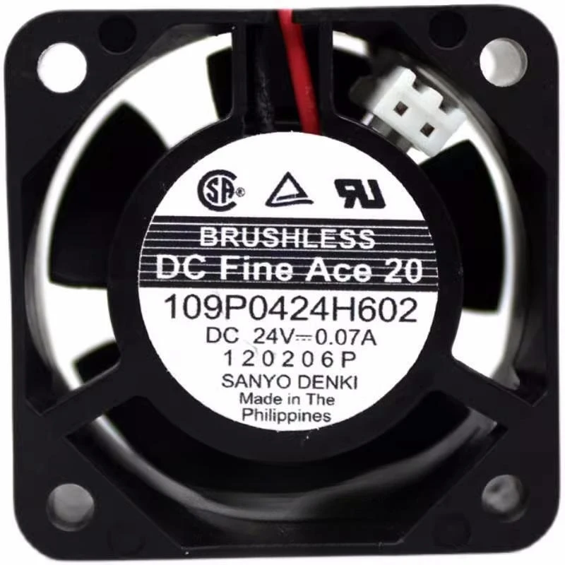 

Вентилятор для компьютерного сервера SANYO 109P0424H602 DC24V 0.07A 40*40*20мм, 2-контактный