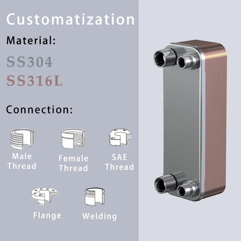 China supplier freon to water brazed plate heat exchanger