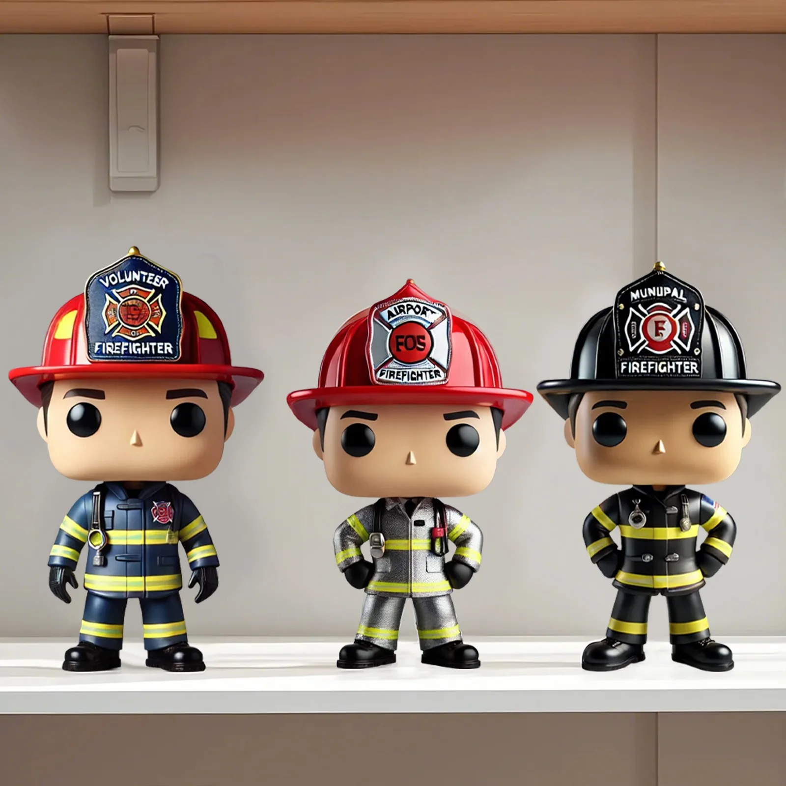 Interesting Firefighter figurines toys,Handsome firefighter Action Figure Collection Model Toys,Creative gifts for firefighters
