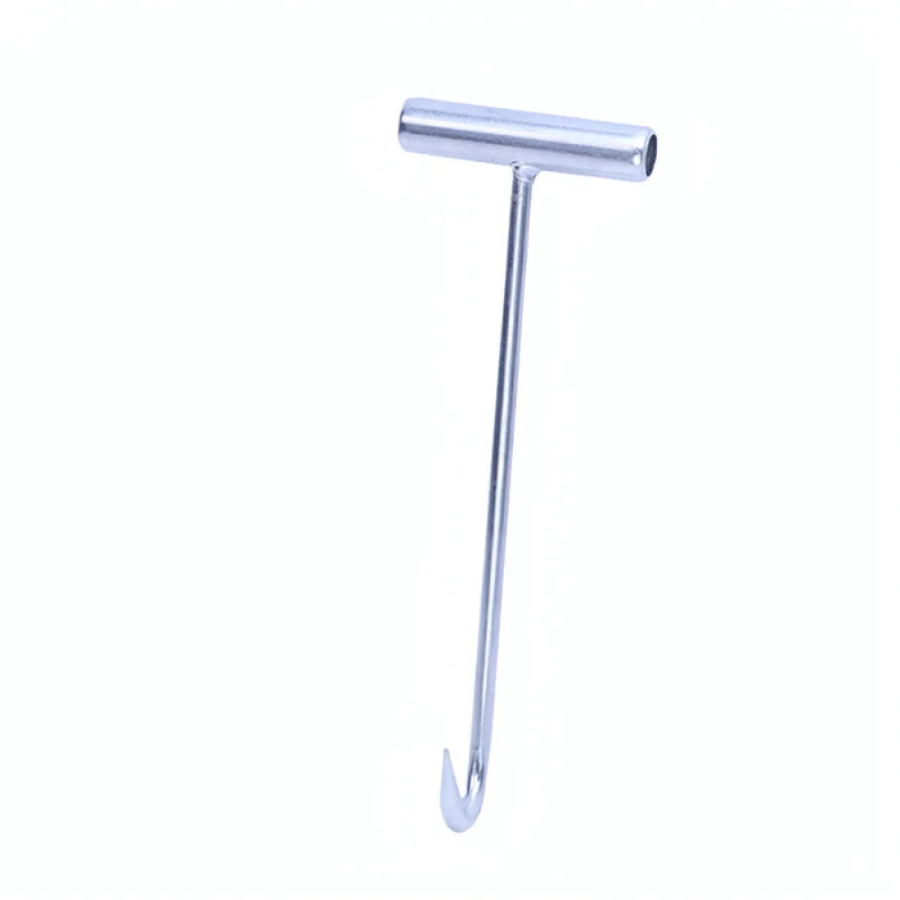 Heavy Duty T Shape Hook Meat Handling Tool Galvanized Steel Butcher Equipment For Commercial Slaughterhouse Beef Pork Gear