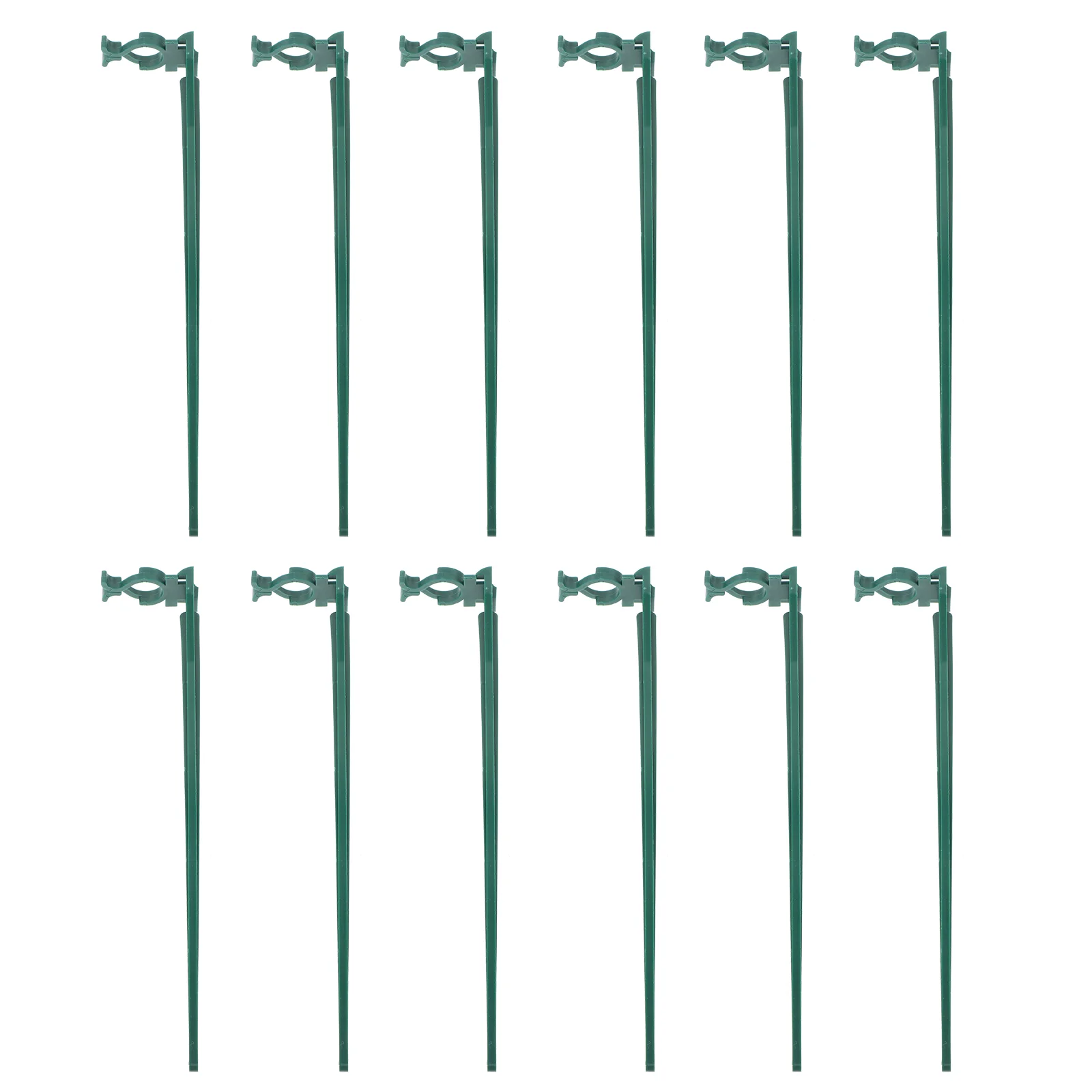 

30pcs Green Christmas Stake Posts Decorative Ground Stake for Courtyard Lawn Garden Outdoor Holiday Lighting Plastic