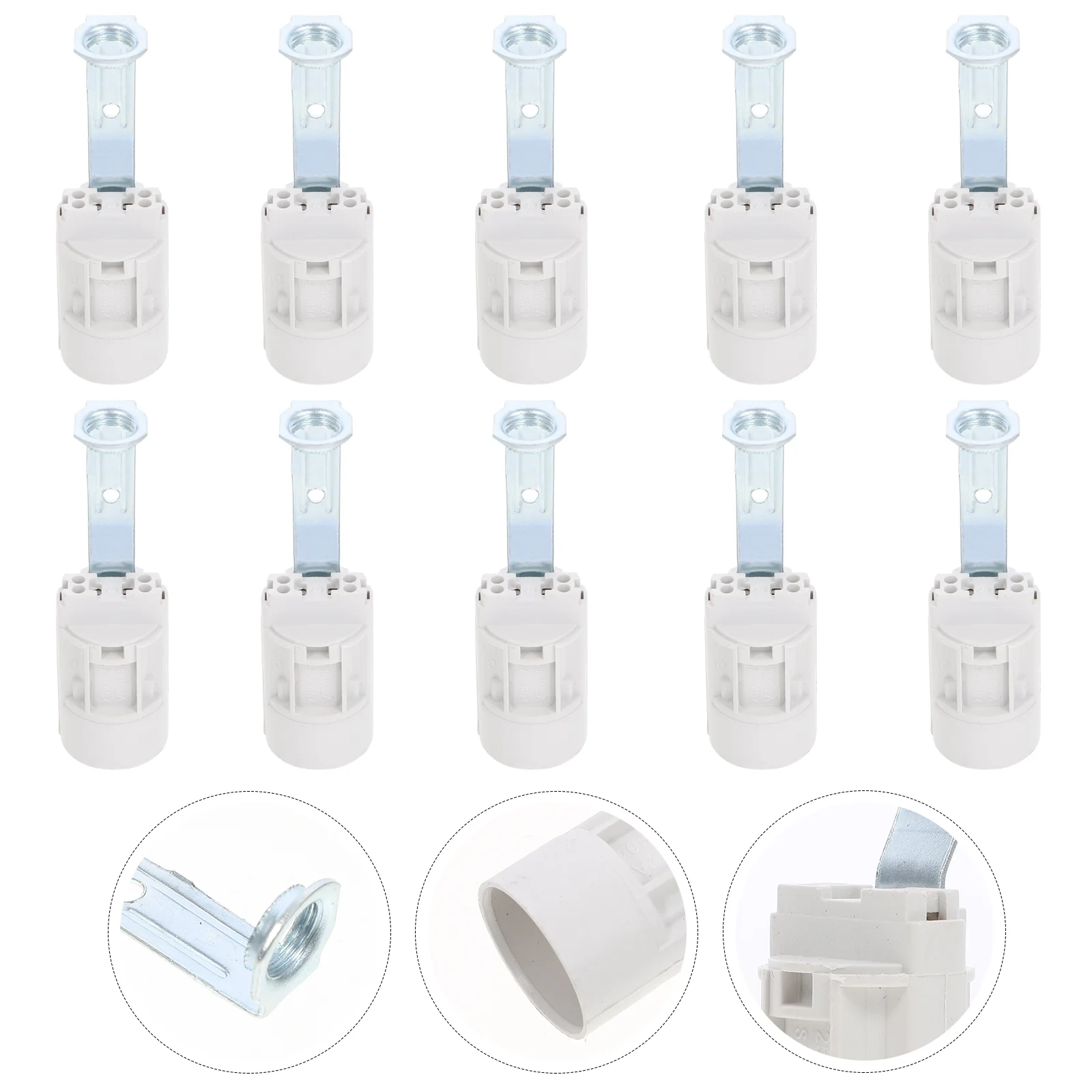 10 Pcs E14 Bracket Lamp Holder Light Bulb Socket Base Sockets Candelabra Zinc Alloy