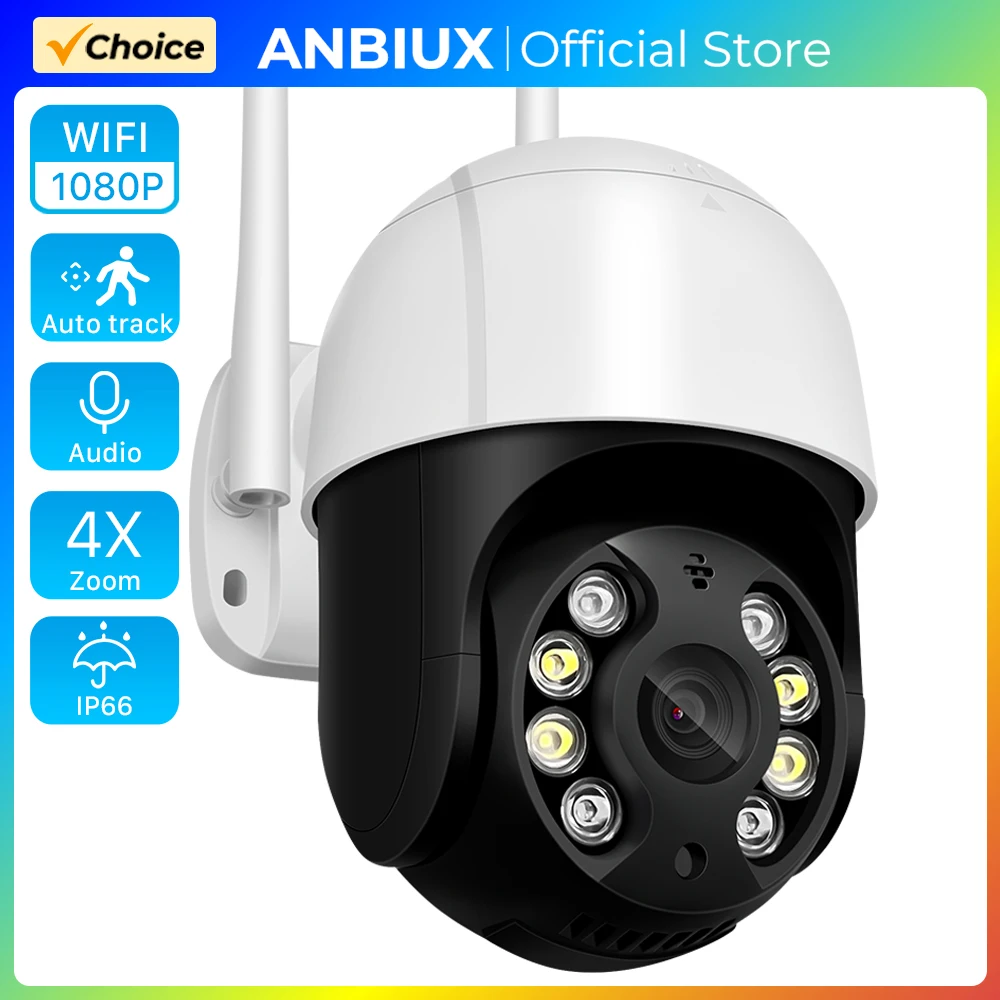 1080P PTZ Wifi IP Camera Outdoor 4X Digital Zoom AI Human Detect Wireless Camera H.265 P2P Audio 2MP 3MP Security CCTV Camera