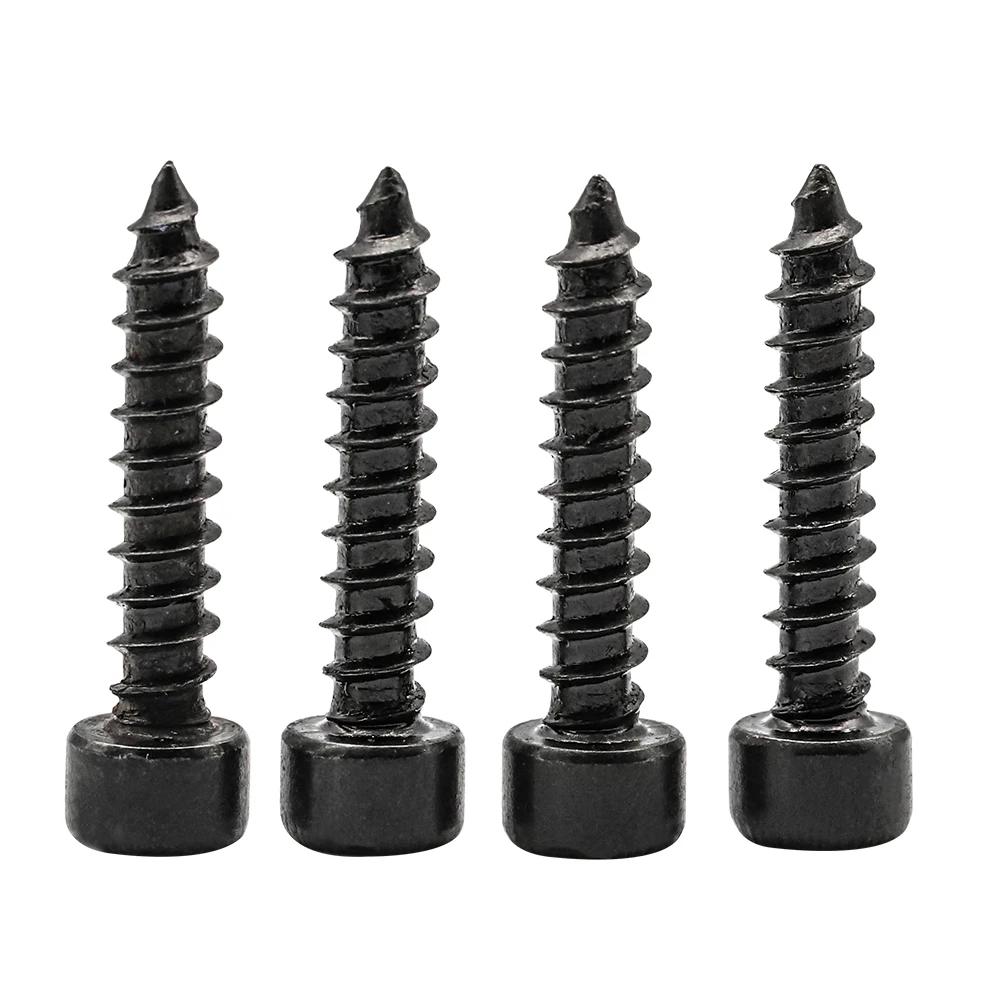 Vis autotaraudeuse à tête hexagonale noire, M2 M2.6 M3 M3.5 M4 M5 M6, Grade 8.8, pour haut-parleur