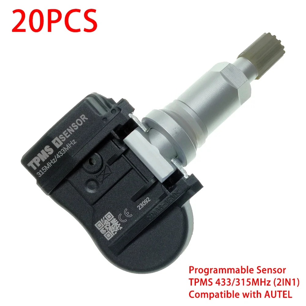 Programmable Sensor 315/433MHz 2in1 TPMS Metal Tire Pressure Sensor Universal Unlimited Edit Compatible For AUTEL Tools