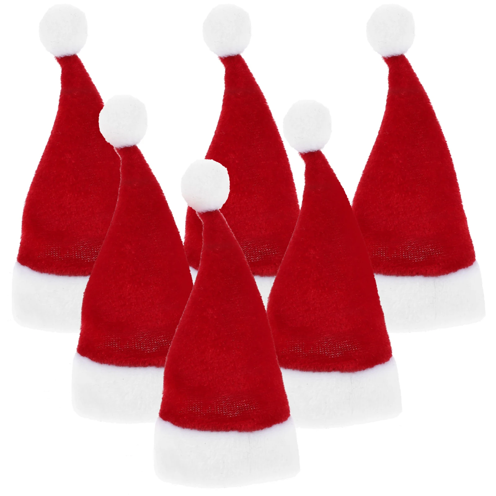 

10Pcs Mini Christmas Hat Lollipop Decoration Red and White Festive Party Favor for Candy Ornament DIY Craft Wine Bottle Cover