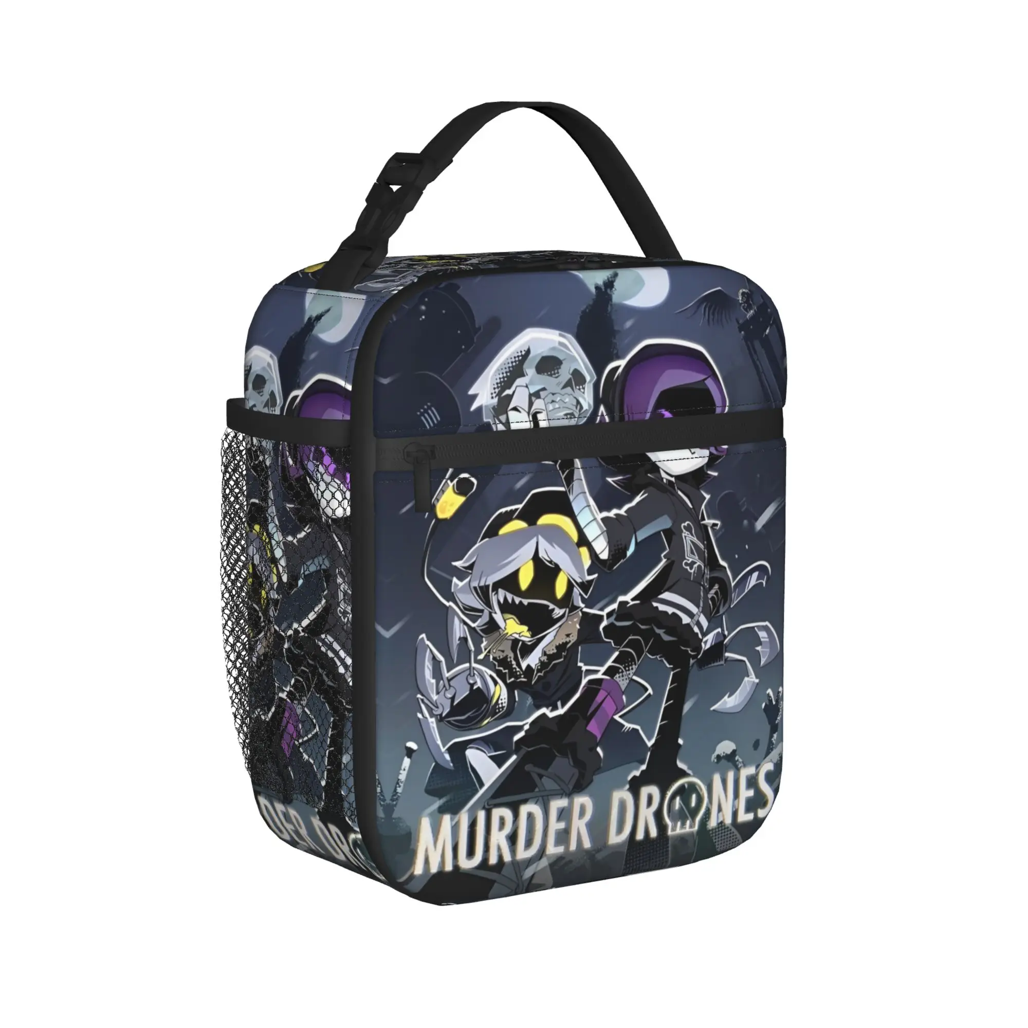 Murder Drones  Insulated Lunch Bag High Capacity Romance Comedy  Lunch Container Cooler Bag Tote Lunch Box Beach  Picnic