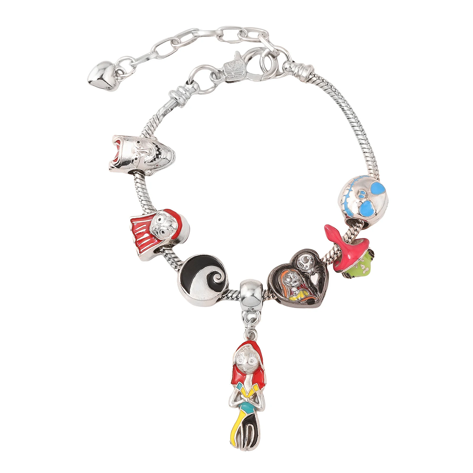 Fantasía Anime Navidad pesadilla DIY pulsera Jack esqueleto Sally Santa Claus colgante de Metal joyería regalo para amigos