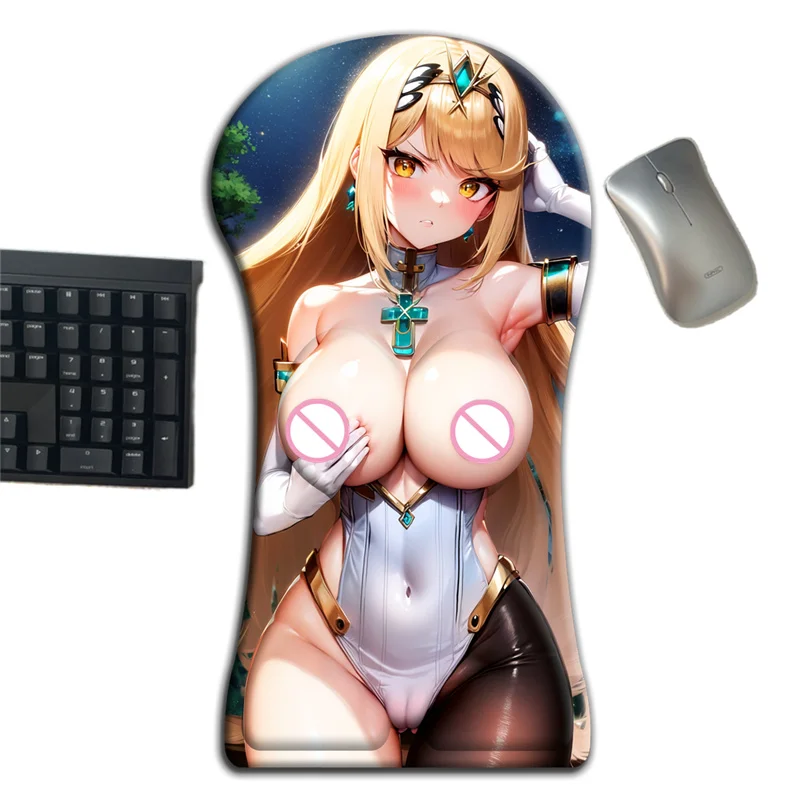 

Xenoblade Chronicles Mythra 3D Equal Body Mouse Pad Dark Sexy Girl Anime Arm Rest Mousepad Kawaii Desk Pad