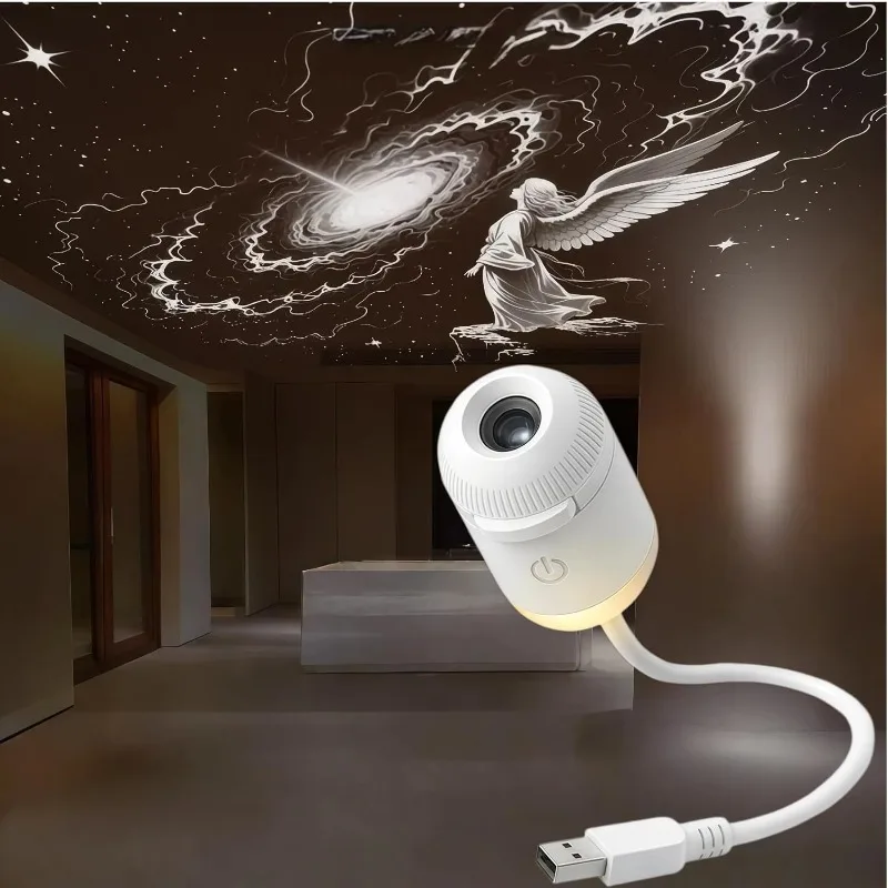 Mini Starry Sky Projector Light Dimmable 2-in-1 Dual-Purpose for Cars Bedrooms Bars Indoor Holidays Ambience Night Light