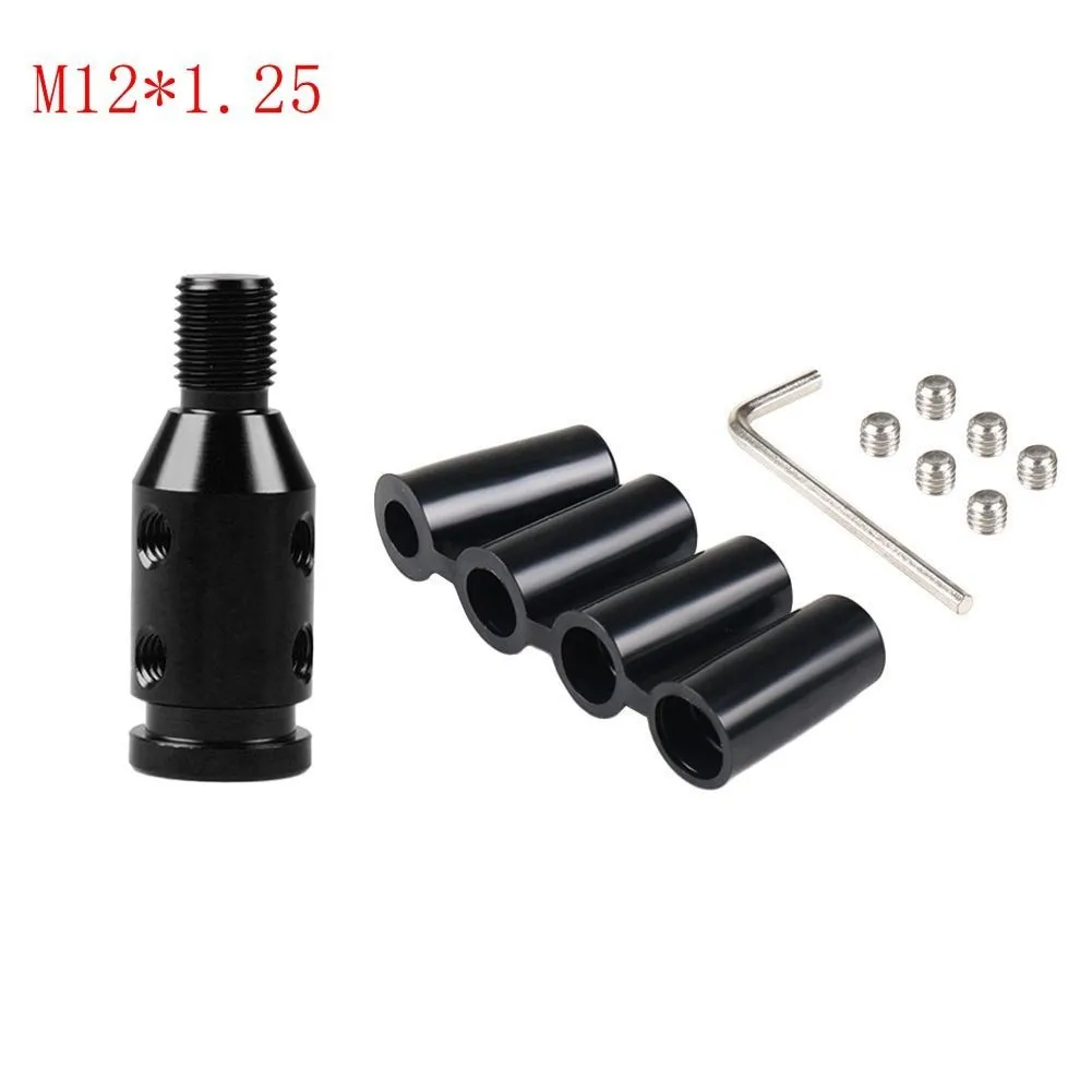 Universeller Auto-Aluminium-Schaltknauf-Adapter für Schalthebel ohne Gewinde M10 x 1,5/M12 x 1,25 SK-1054