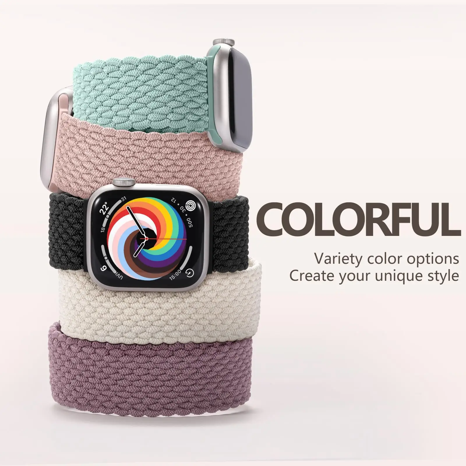 حزام مضفر لساعة أبل 44 ملم 45 ملم 40 ملم 41 ملم 42 ملم 38 كوريا سوار نايلون iWatch سلسلة 3 5 SE 6 7 8 9 Ultra 2 49 ملم