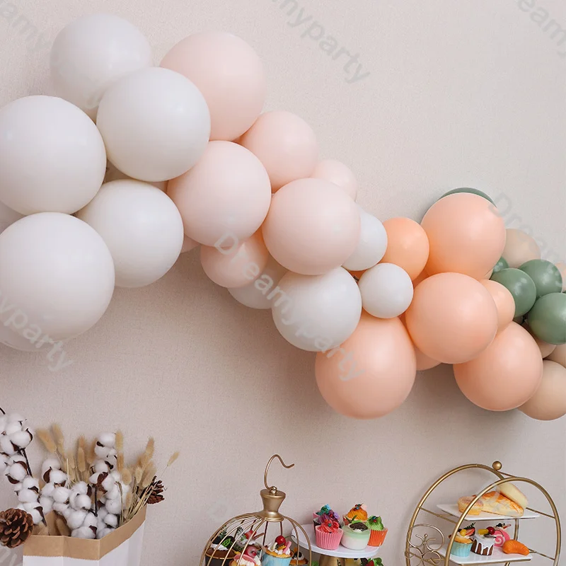 5/10/12/18inch Retro Pastel Colored Balloons Christening Party Decor Birthday Bride Baby Shower Gender Reveal Baptism Decoration