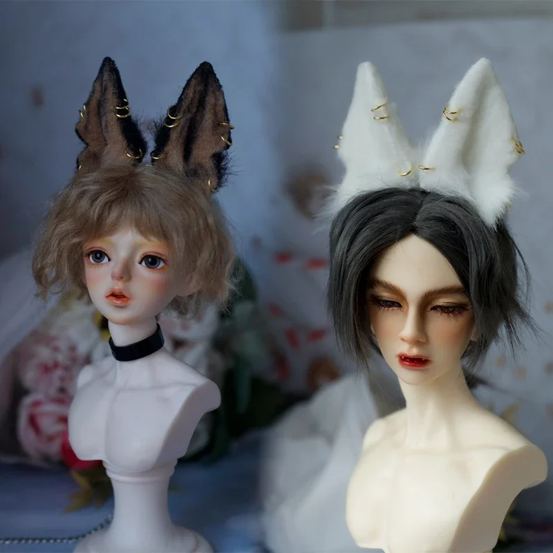 

1pcs Handmade 1/3 Doll Cat Wolf Ear Hairhoop Accessories Animal Brown Ear Headband Doll Accessory Cute Lovely Cosplay Gift
