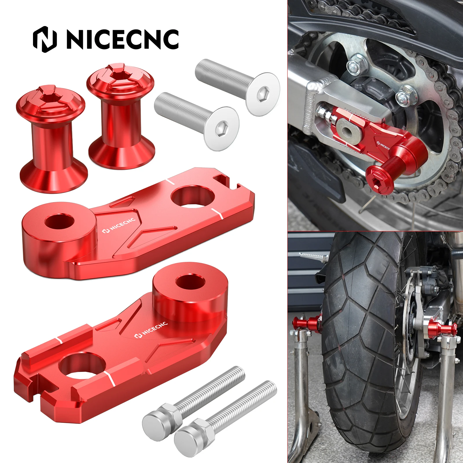 

Motorcycle Swingarm Sliders Chain Adjusters for Honda CRF1100L Africa/Twin Adventure Sports 2020 2021 2022 2023 2024 2025