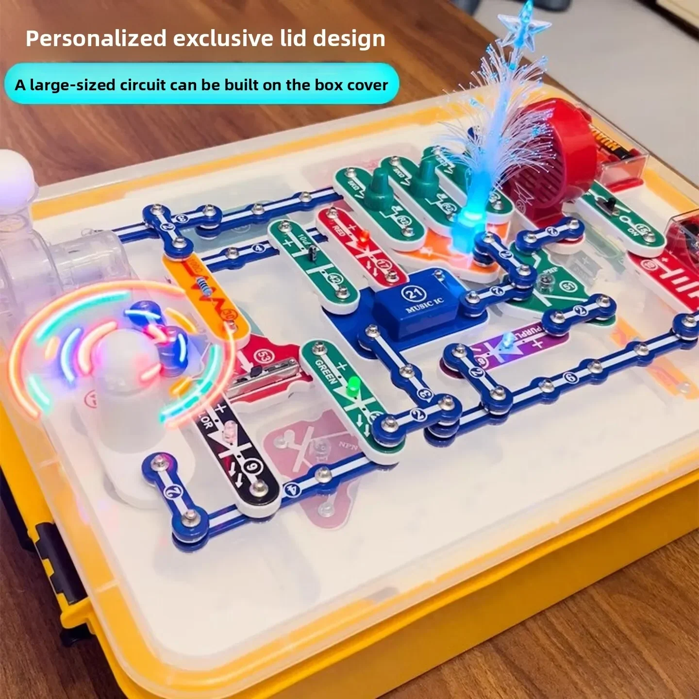 Kids Circuit Building Science Kit, Hands-On Electronics Projects for Learning Connections, Creative Thinking and Family Play