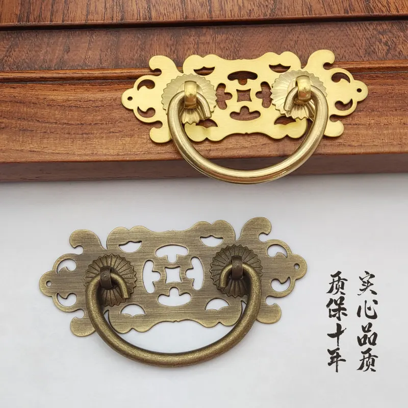 Classic Solid Brass Drawer Pull Antique Cabinet Handle with Vintage Furniture Knob for kitchen Wardrobe & Cupboard Hardware