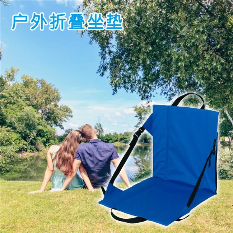 

Outdoor Camping Mat Portable Picnic Beach Mat Stadium Bleacher Cushion Buckle Design Backrest Seat 2024 Folding Chair Pad Red