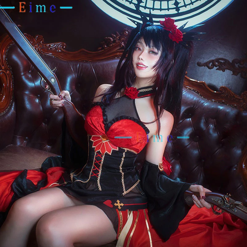 

Tokisaki Kurumi Косплей Костюм Аниме DATE A LIVE Косплей Женское Необычное Готисное Платье Лолиты Хэллоуин Карнавальная Униформа На Заказ