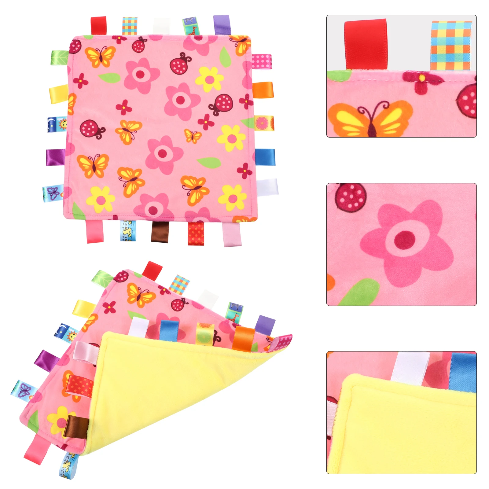 

Soothing Towel Blanket Tag Blankets for Toddlers Soother Soft Newborn Lovey Security Comforter