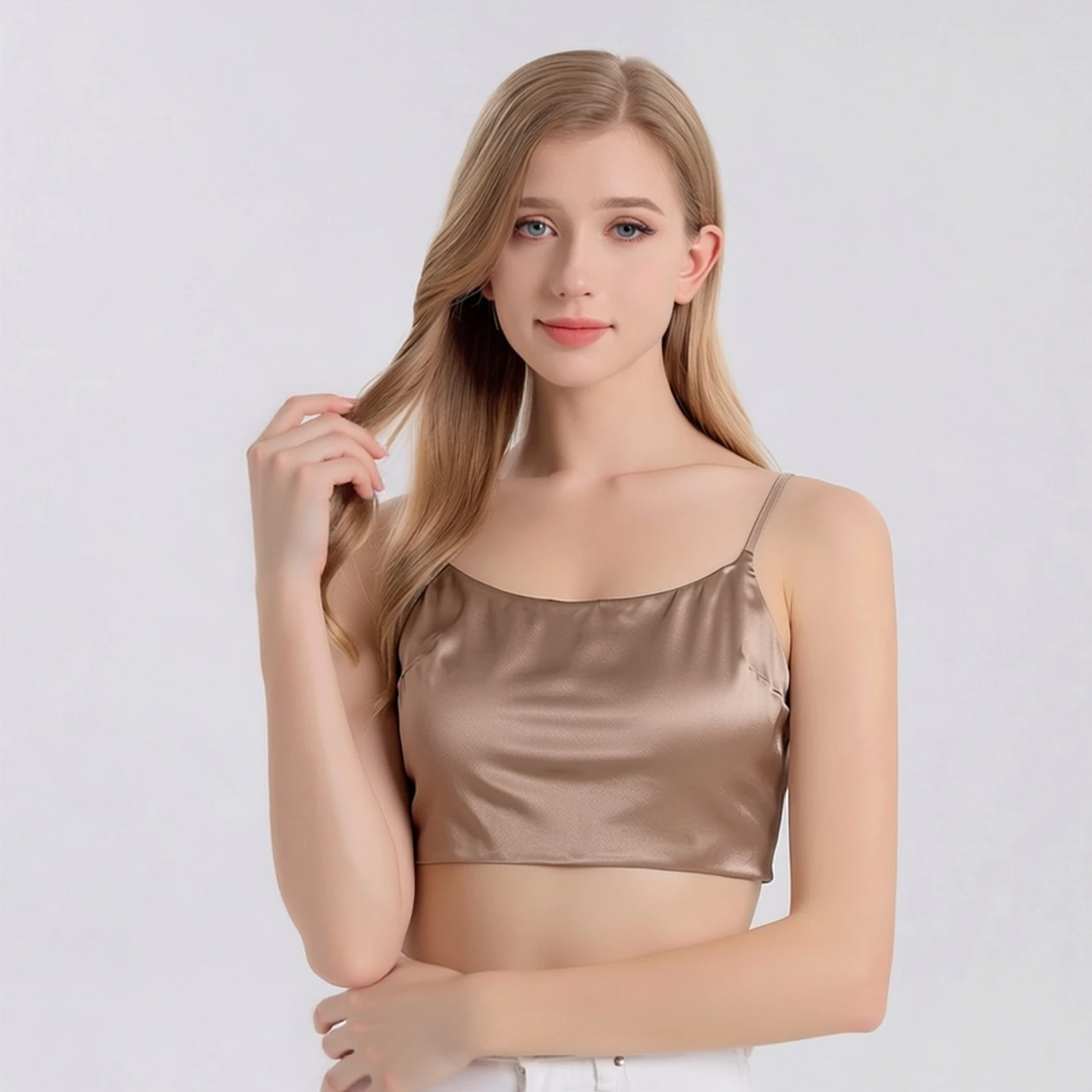 New Arrival 93% Mulberry Silk Camisole Bra for Women Padded Strapless Anti-Exposure Inner Wear Sexy Backless Lingerie