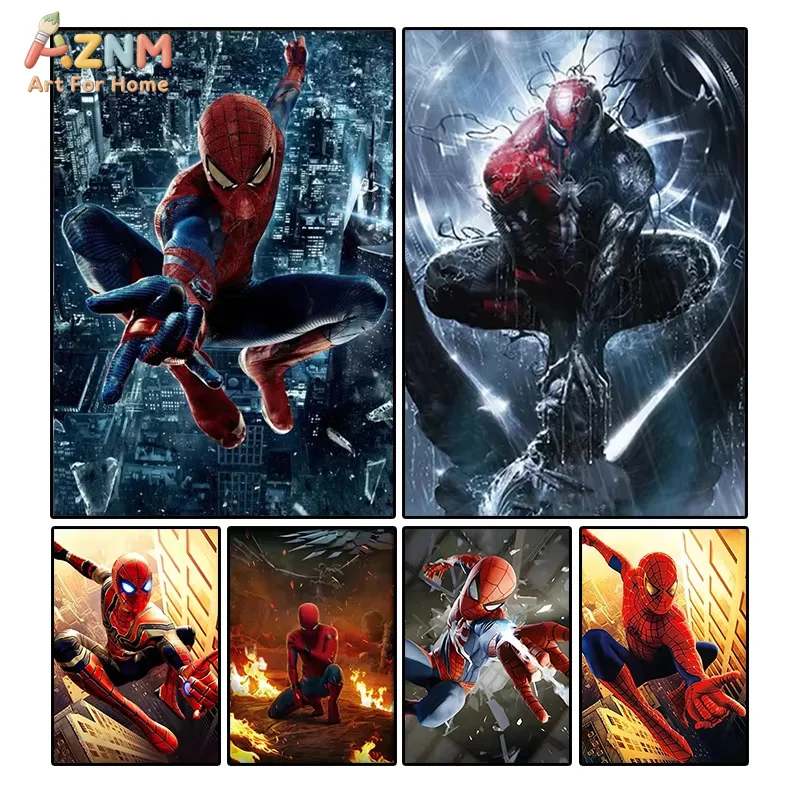 Marvel Avengers Superheroe Canvas Painting Spider Man Serie Movie Wall Art Poster Mural Picture Children Room Home Decor