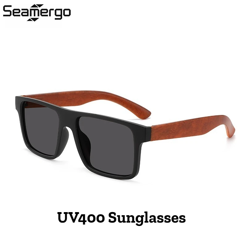 

SEAMERGO Retro Square Frame UV400 Sunglasses Men Women Classic Trend Eyewear Outdoor Riding Driving UV Windproof Eyewear