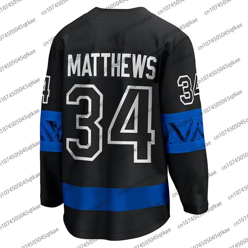 New Long Sleeve Jersey Toronto Ice Hockey Maple Leaf No.34 Tee Men Breathable Casual Sport Quick Drying Training Jersey Adult